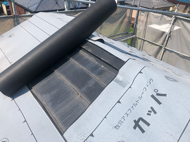 屋根板金カバー工法のルーフィング
