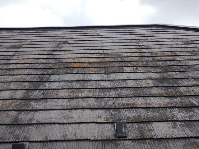 スレート屋根の汚れカビ